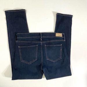 EXPRESS/ Mid Rise Dark Wash Stretch Skinny Jeans